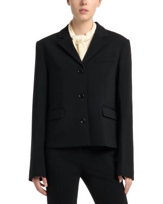 Wool Blend Short Blazer