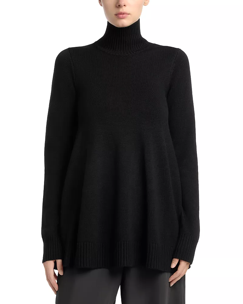 Toteme Wool-Blend Turtleneck Long Sleeve Top