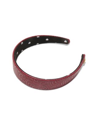 Lele Sadoughi Bessette Tooled Faux Leather Headband