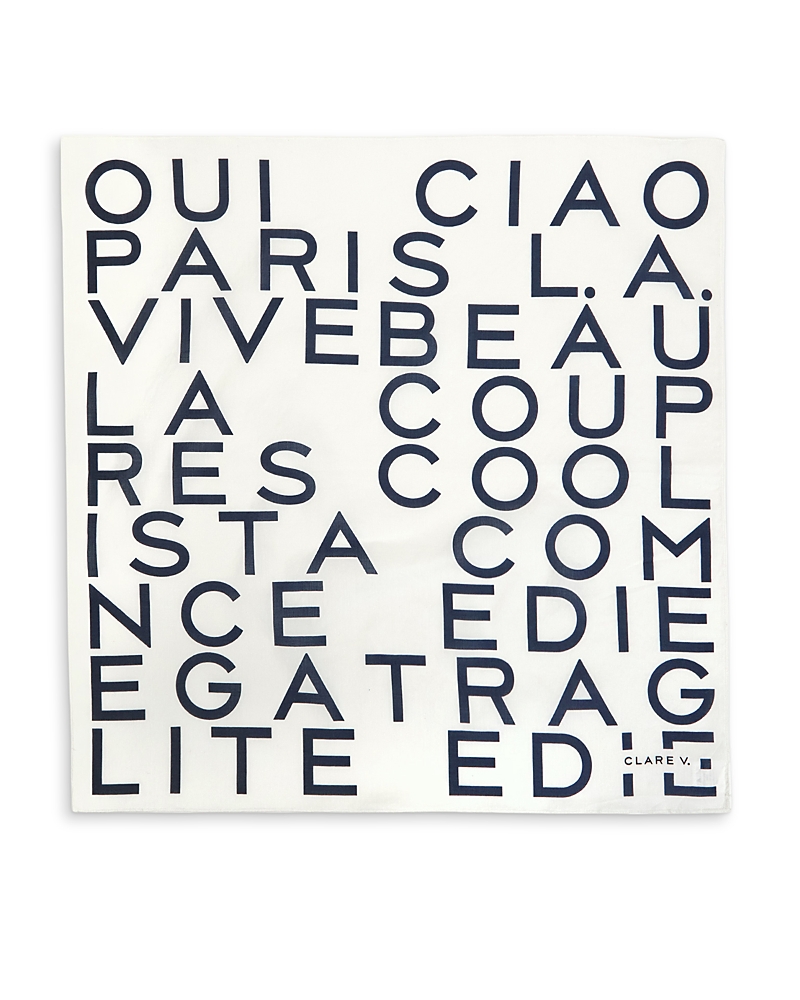 Clare V. Le Text Cotton Bandana