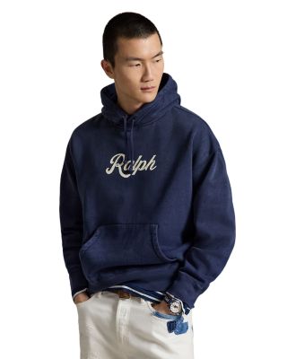 The Ralph Cotton Blend Logo Drawstring Hoodie