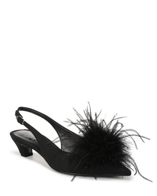 Women's Finch Feather Slingback Pumps