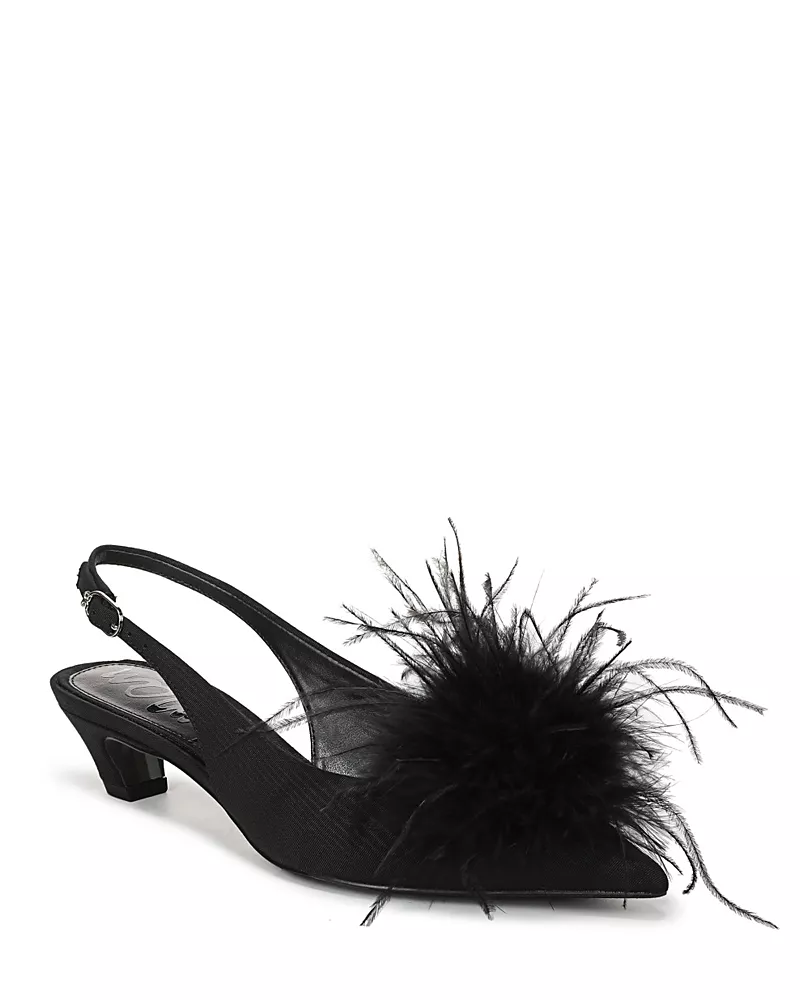 Sam Edelman Women's Finch Feather Slingback Pumps