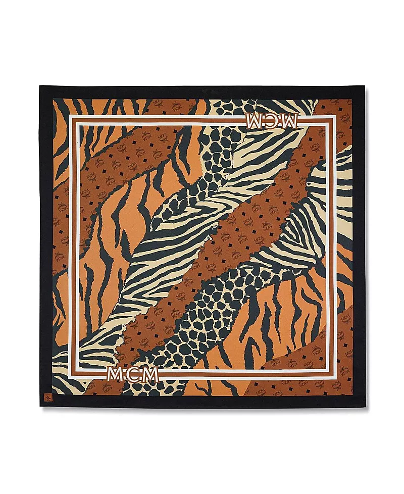 Mcm Animalier Silk Scarf