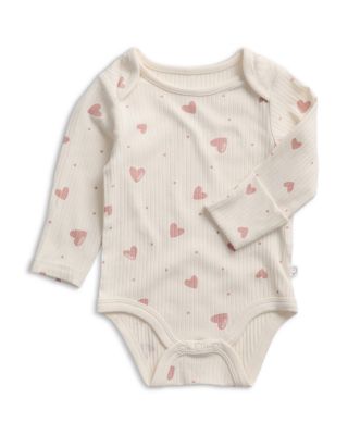 Mori Unisex Printed Ribbed Long Sleeve Bodysuit - Baby In Gold