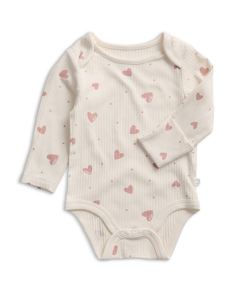 Mori Unisex Printed Ribbed Long Sleeve Bodysuit - Baby In Gold