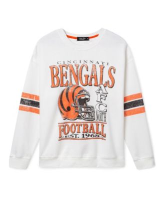  Women's NFL Cincinnati Bengals Oversized Striped Fleece