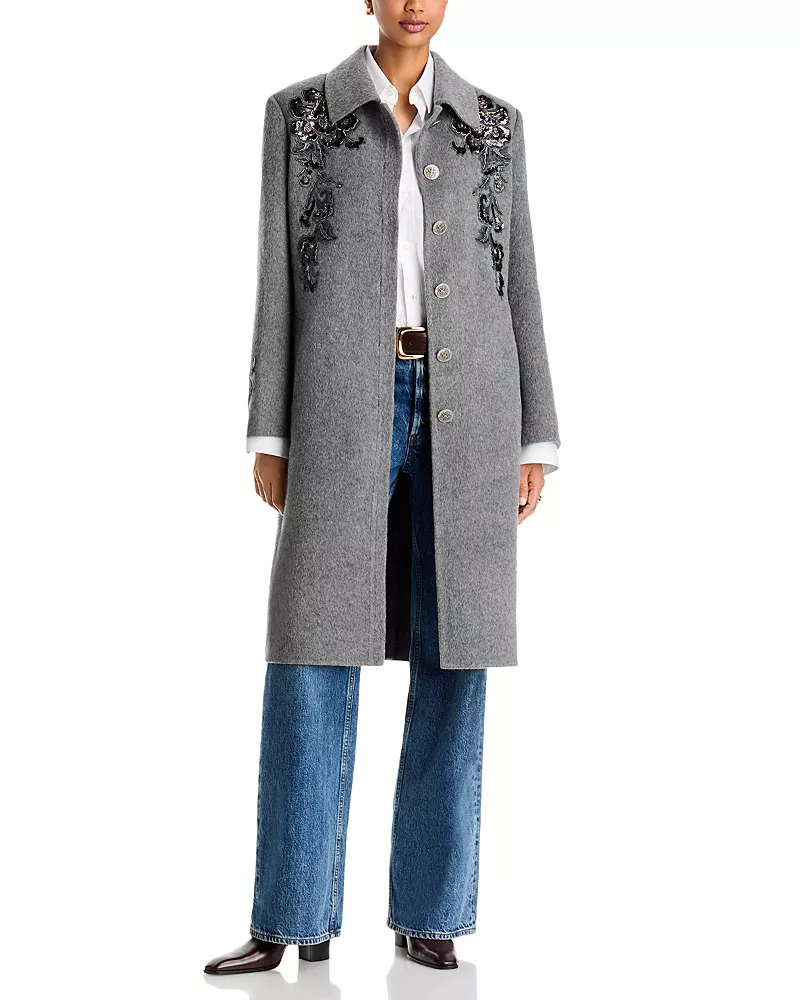 Kobi Halperin Lara Wool & Silk Embroidered Coat