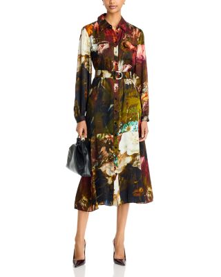 The Mika Silk Blend Belted Dress