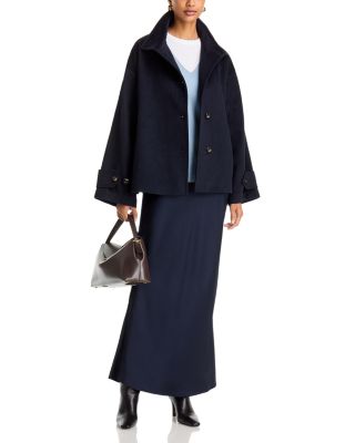 Melton Button Front Coat - thumbnail 2