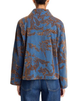 Faded Jacquard Denim Jacket - thumbnail 3