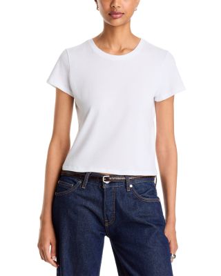 Majestic Filatures Deluxe Cotton Crop Short Sleeve Crewneck Tee