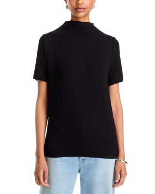 Soft Touch Short Sleeve Mock Neck Tee
