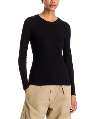 Soft Touch Rib Long Sleeve Crewneck Tee