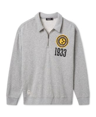  Unisex NFL Pittsburgh Steelers Flocked Quarter Zip