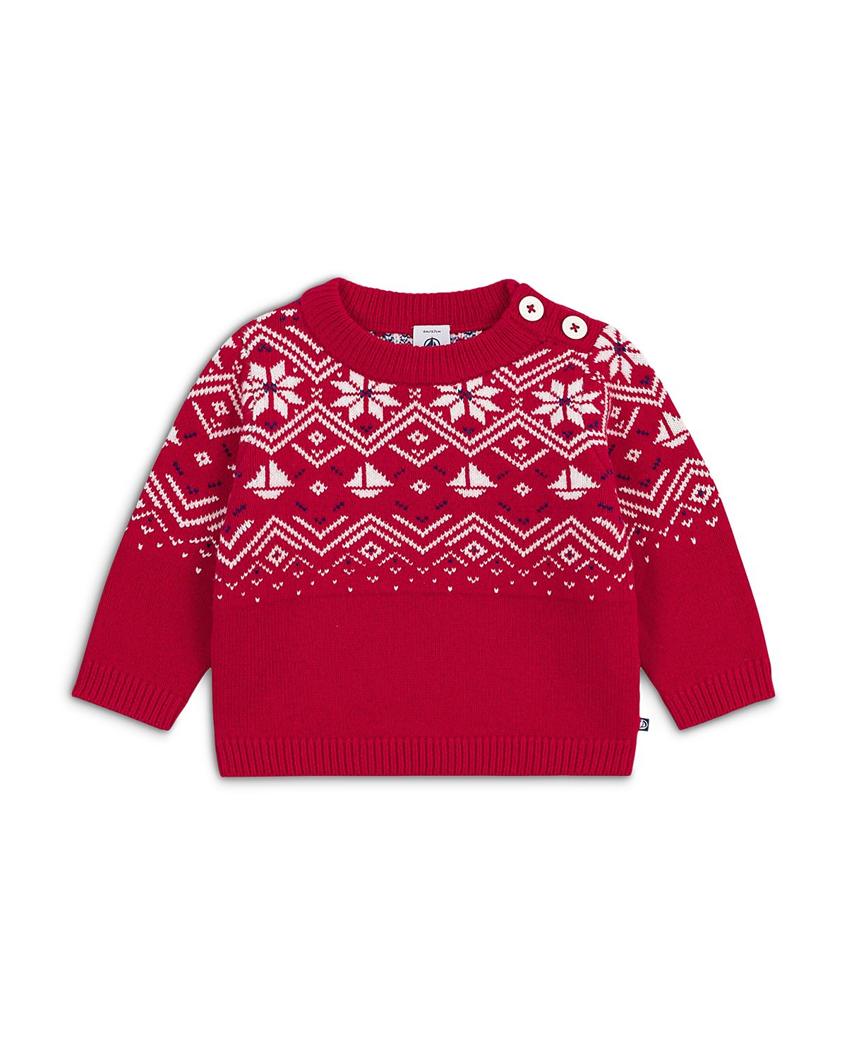 Petit Bateau Boys' Fair Isle Crewneck Sweater - Baby