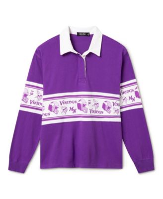 Junk Food Clothing Women's Minnesota Vikings Helmet Rugby Shirt