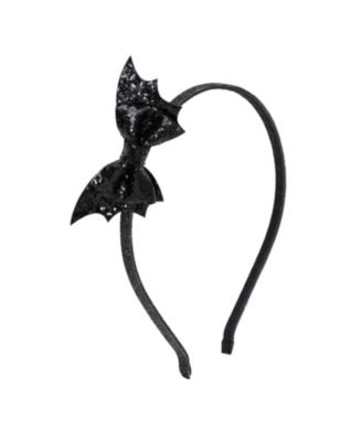 Girls' Glitter Bat Halloween Bow Headband - Little Kid, Big Kid