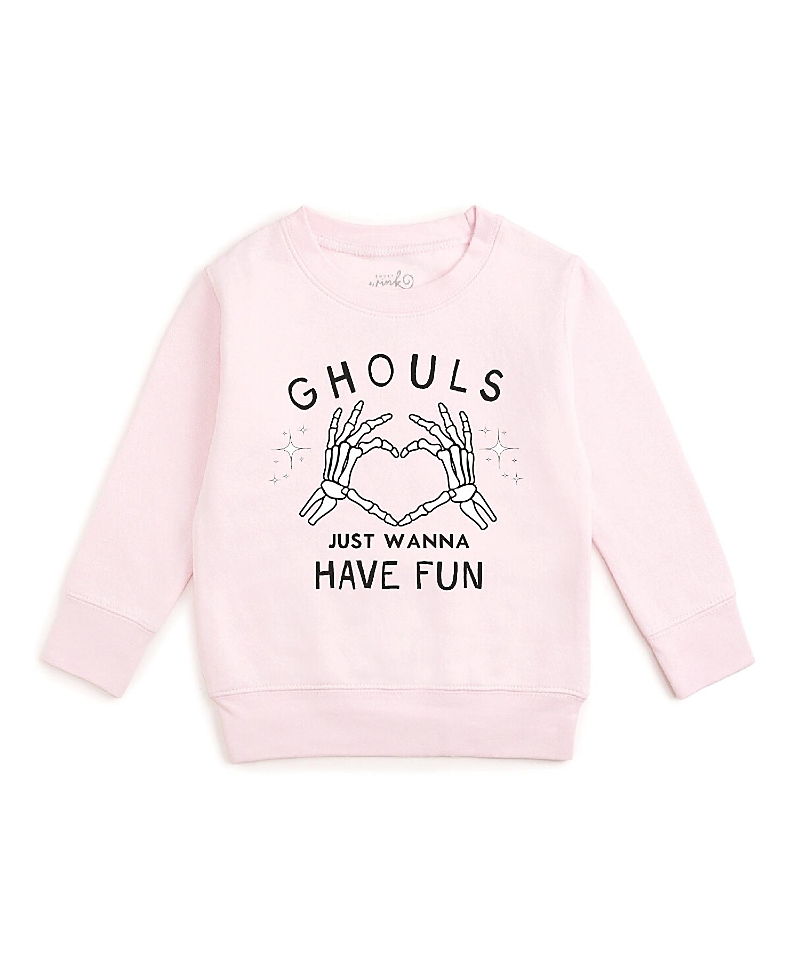 Sweet Wink Girls' Ghouls Just Wanna Have Fun Halloween Sweatshirt - Big Kid