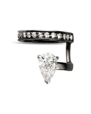 Repossi 18K Gold Serti sur Vide Diamond Pear & Round Right Side Ear Cuff