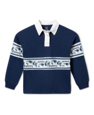  Unisex Kids NFL New England Patriots Rugby Long Sleeve - Little Kid, Big Kid