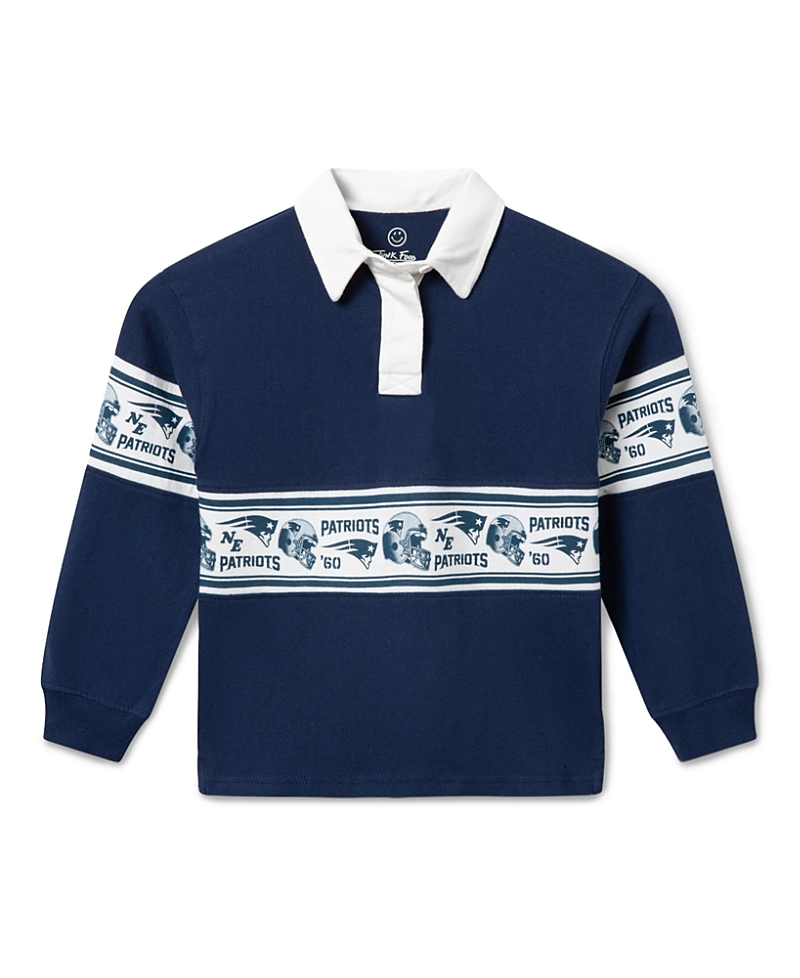 Junk Food Clothing Unisex Kids New England Patriots Rugby Long Sleeve Polo - Little Kid, Big Kid