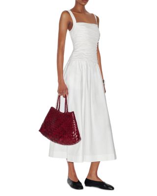 Nesta Cotton-Blend Square Neck Dress