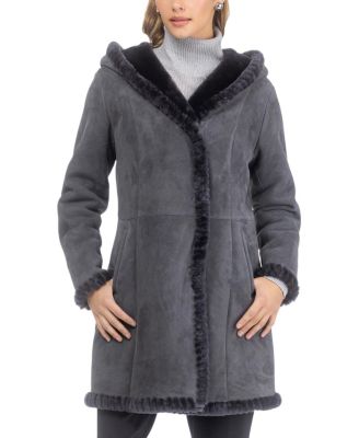  Merino Shearling Lamb Parka with Whipstitch Trim