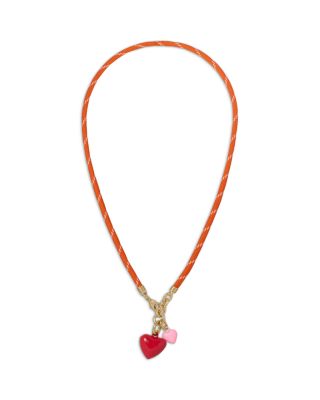Roxanne Assoulin The Happy Cord Mini Double Heart Pendant Necklace, 18