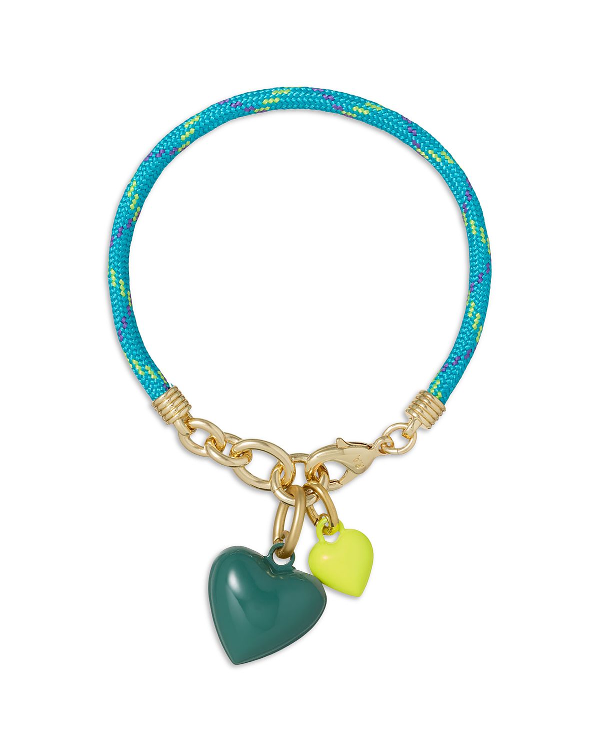 Roxanne Assoulin The Happy Cord Double Heart Charm Bracelet