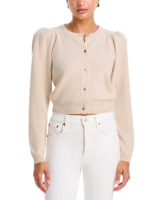 Dollie Cashmere Blend Puff Sleeve Cardigan