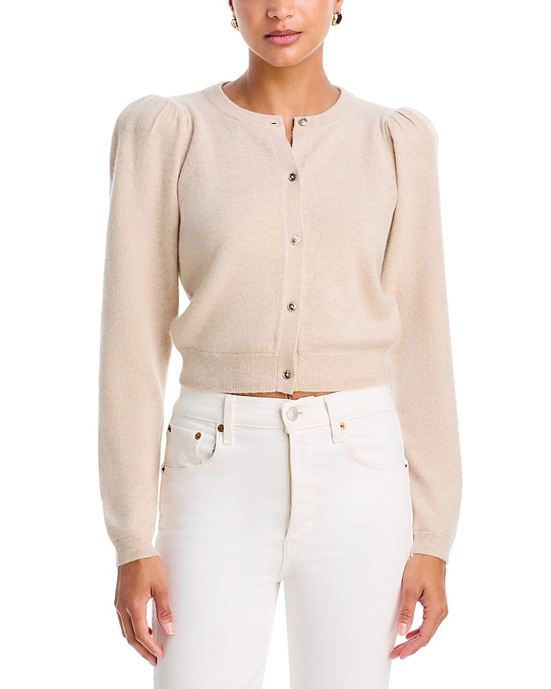 Alice and Olivia Dollie Cashmere Blend Puff Sleeve Cardigan