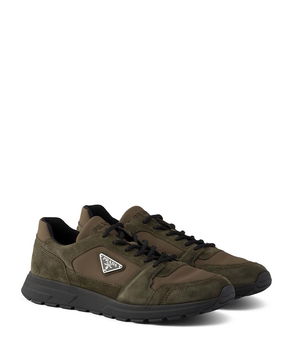 Prada Men's Prax Suede and Re-Nylon Sneakers