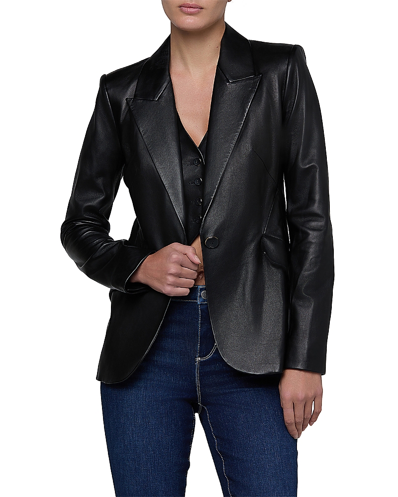 L'Agence Chamberlain Leather Blazer