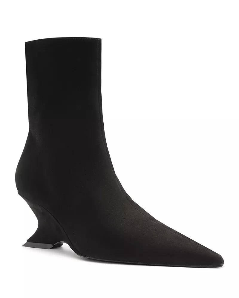 Schutz Women's Siena Leather Wedge Heel Booties