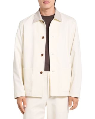 Four Button Jacket in Moonsoft Cotton