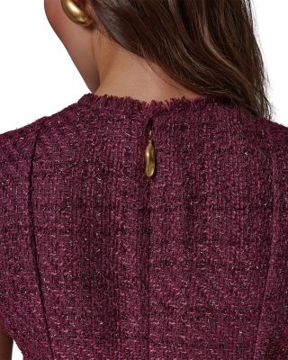 Textured Tweed A Line Midi Dress - thumbnail 7