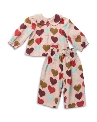 Girls' Dawson Printed Cotton Top & Pants Set - Baby