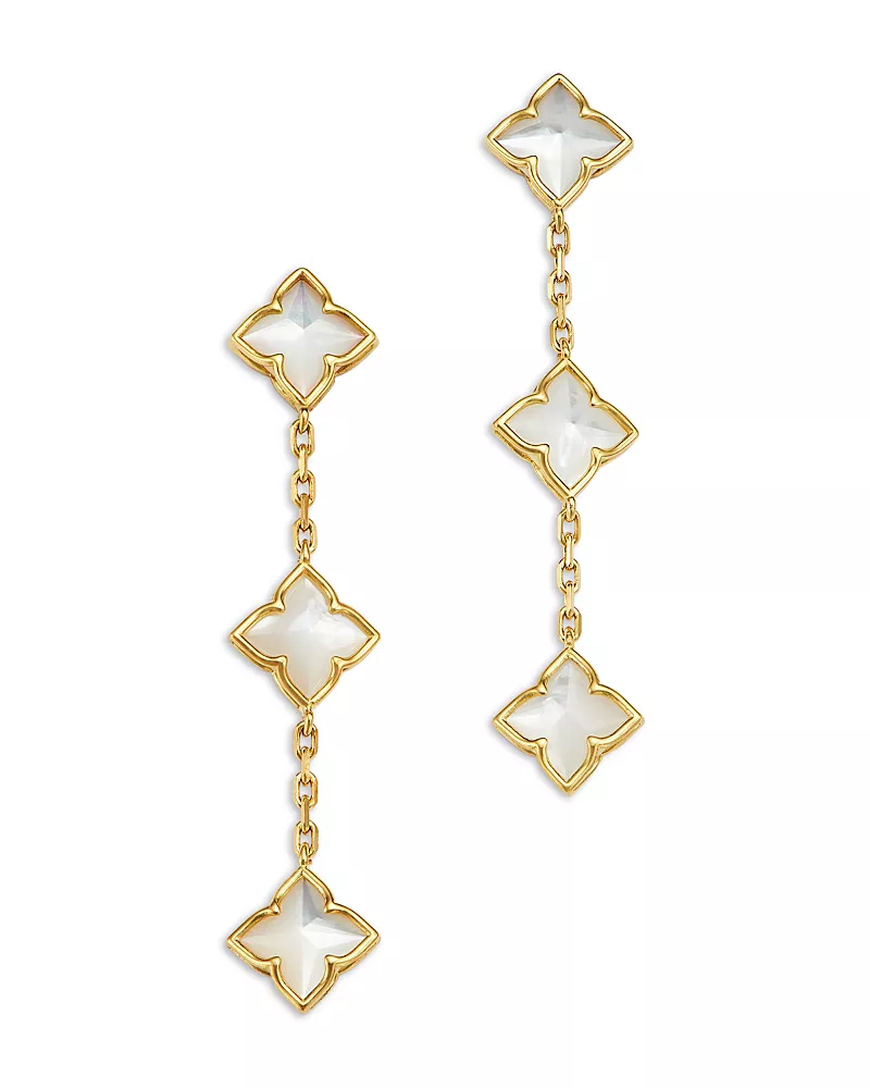 Roberto Coin 18K Yellow Gold Venetian Princess Mother of Pearl Drop Earrings