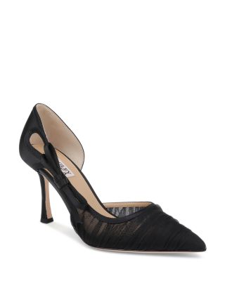 Badgley Mischka Women's Rayna Satin Bow High Heel Pumps