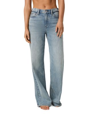 Vintage Cotton Blend Mid Rise Wide Leg Jeans