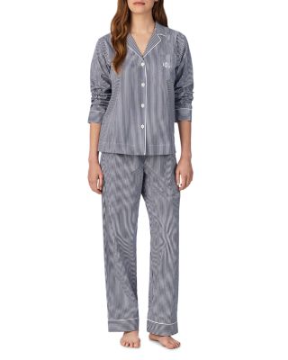 Long Sleeve Notch Collar Long Pant Pajama Set