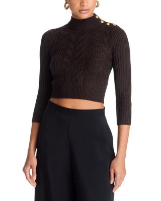 Kamdyn Cable Mock Neck Sweater 