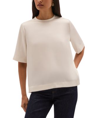 Salma Satin Crewneck Top
