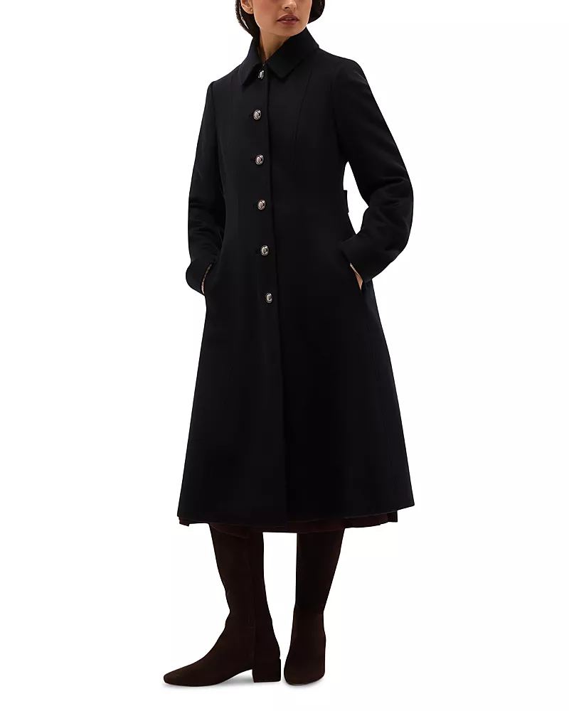 Hobbs London Iona Wool Collared Coat