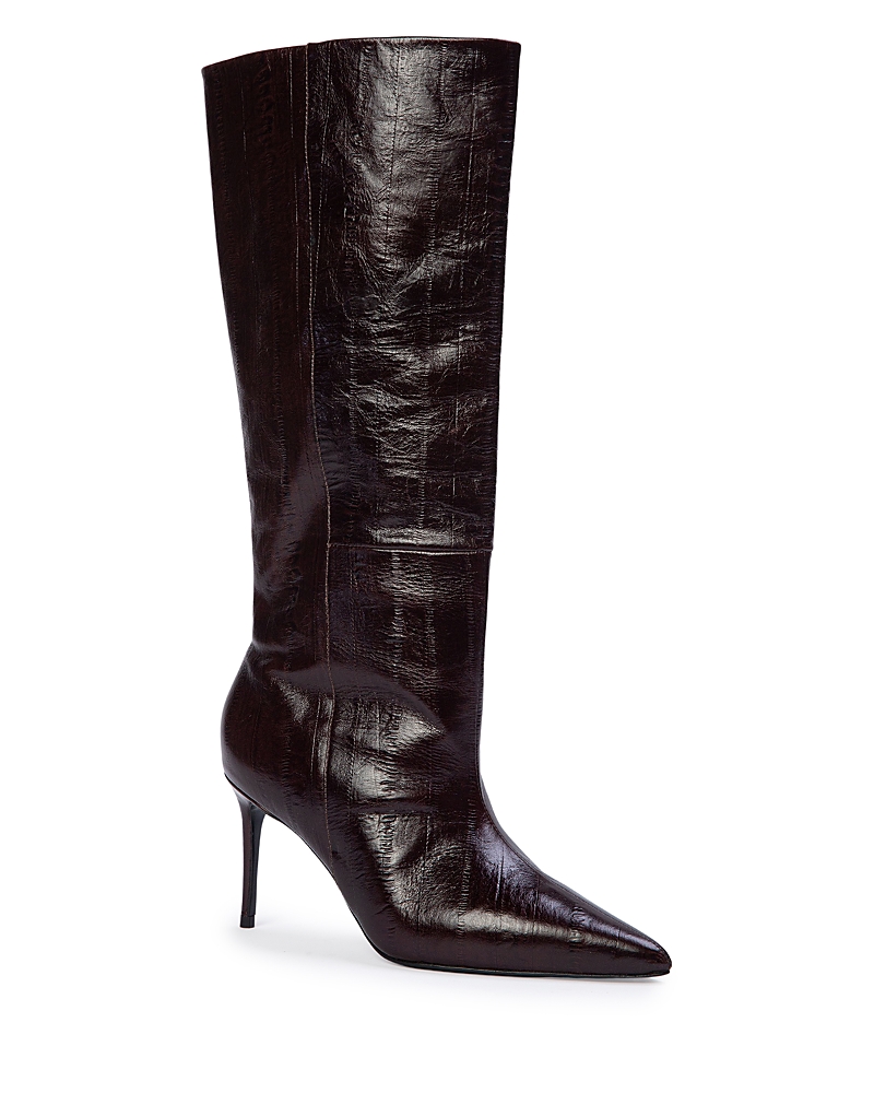 Black Suede Studio Women's Kath 80 Pointed Toe Knee High Boots