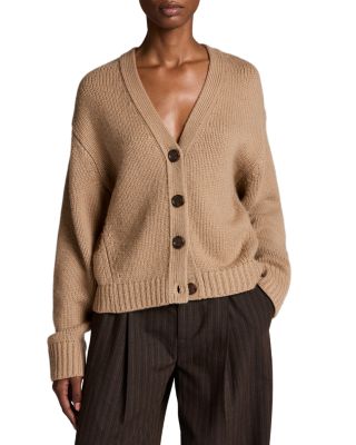 Vince Wool & Cashmere Boxy V Neck Cardigan