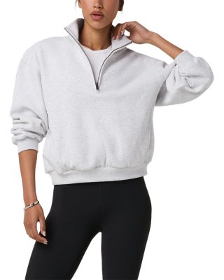 Vuori Restore Oversized Half Zip Sweatshirt In Gray