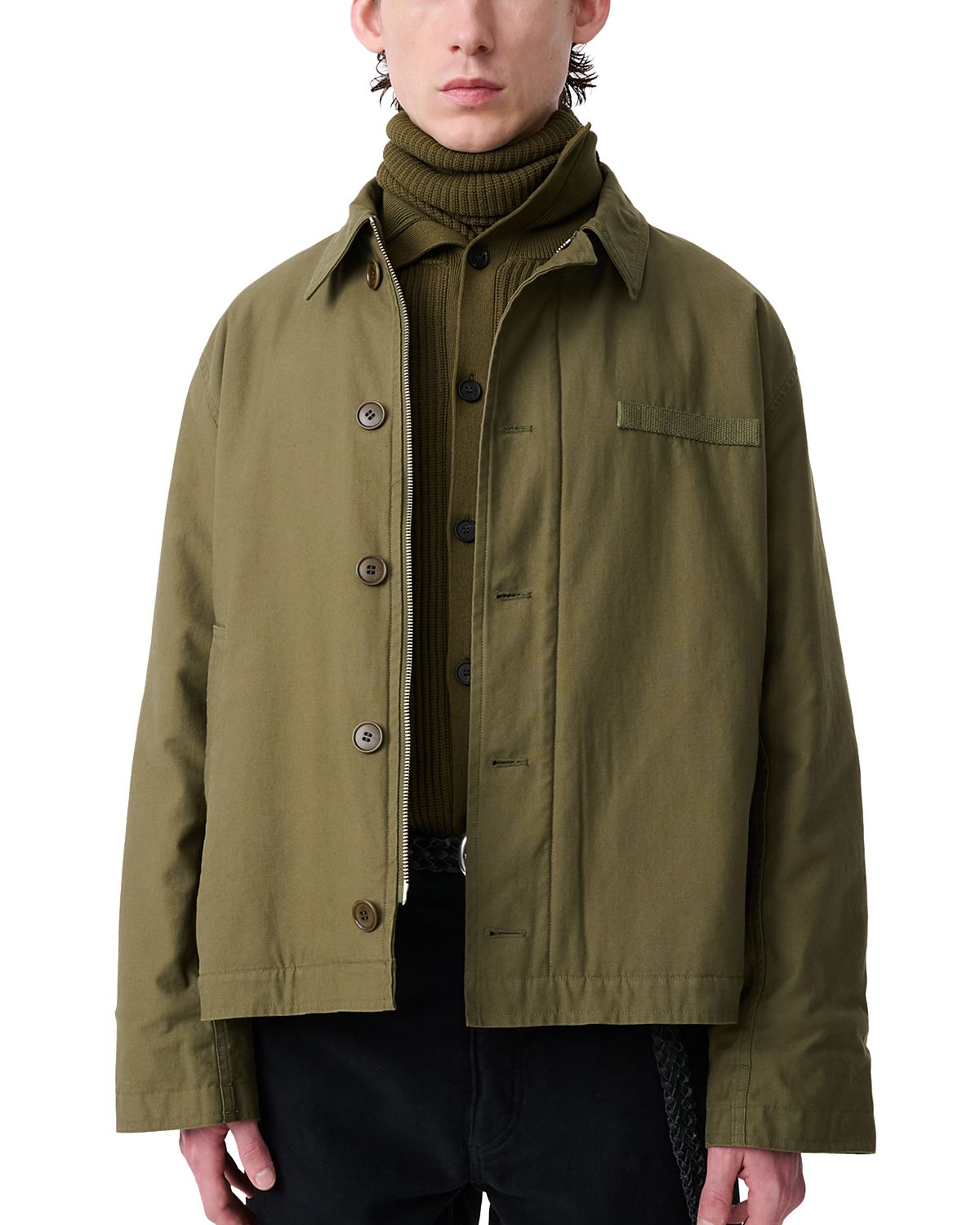 Studio Nicholson Cotton Blend Button Military Jacket
