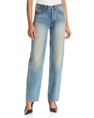 Straight Jeans in Beige Wash